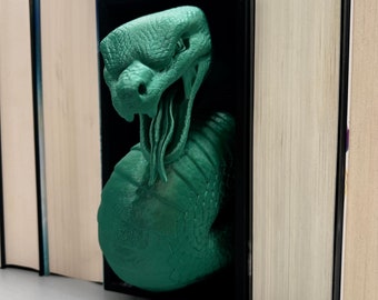 Snake Bookend Slytherin Inspired 3D Printed Sculpture Unique Gift Fantasy Reader Gift Harry Potter Inspired Viper