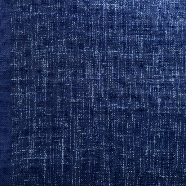 Solid woven-look Sevenberry Japanese cotton fabric 88500-1-1 blue