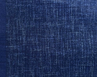 Solid woven-look Sevenberry Japanese cotton fabric 88500-1-1 blue