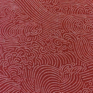 Sevenberry Dotted Waves Japanese cotton fabric 88333-2-2 red