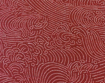 Sevenberry Dotted Waves Japanese cotton fabric 88333-2-2 red