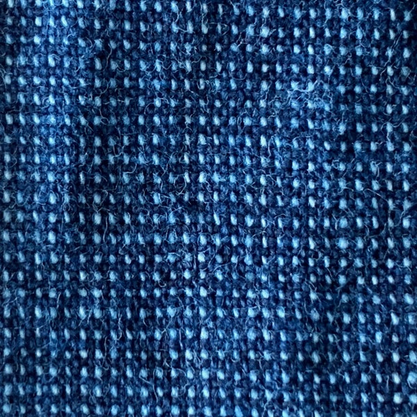 Shimofuri Weave Japanese Indigo cotton fabric natural aizome blue