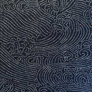 Dotted Waves Sevenberry Japanese cotton fabric 88333-2-5 black