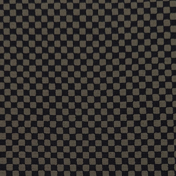 Ichimatsu Checkerboard Sevenberry Japanese cotton fabric 88222-4-5 black