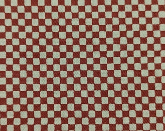 Ichimatsu Checkerboard Sevenberry Japanese cotton fabric 88222-4-2 red