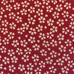 Sakura Cherry Blossom Sevenberry Japanese cotton fabric 88222-1-4 wine red and beige