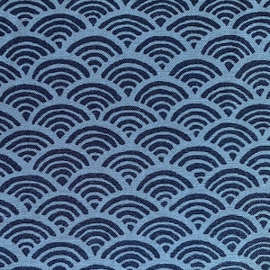 Sevenberry Waves Japanese cotton fabric 88220-1-4 blue navy