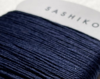 Daruma #216 DEEP Blue Japanese Cotton SASHIKO thread 30 meter skein 20/6