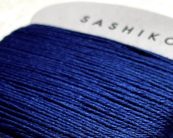Daruma #215 INDIGO BLUE Japanese Cotton SASHIKO thread 30 meter skein 20/6