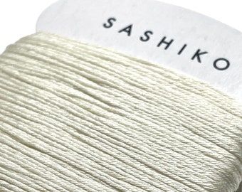 Daruma #202 OFF-WHITE Japanese Cotton SASHIKO thread 30 meter skein 20/6