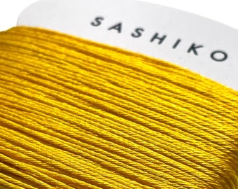 Daruma #204 SUNFLOWER Yellow Japanese Cotton SASHIKO thread 30 meter skein 20/6