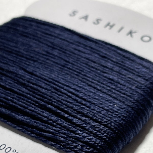 Daruma #216 DEEP Blue Japanese Cotton SASHIKO thread 30 meter skein 20/6