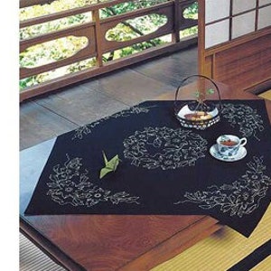 Olympus Japanese Sashiko Tablecloth Kit cotton cloth fabric thread needle thimble #130