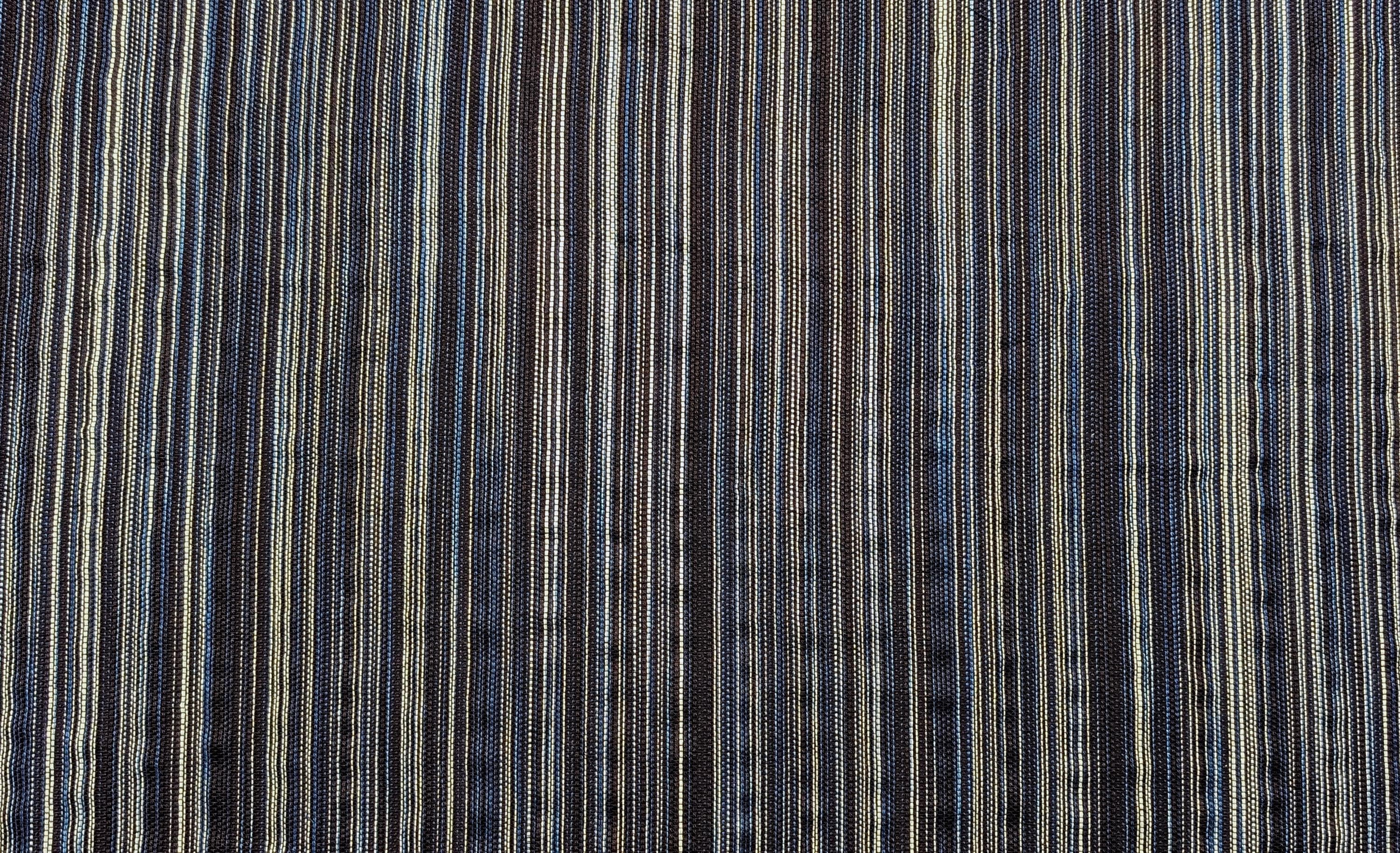 Woven Stripe Natural Aizome Indigo Japanese Cotton Fabric KASURI