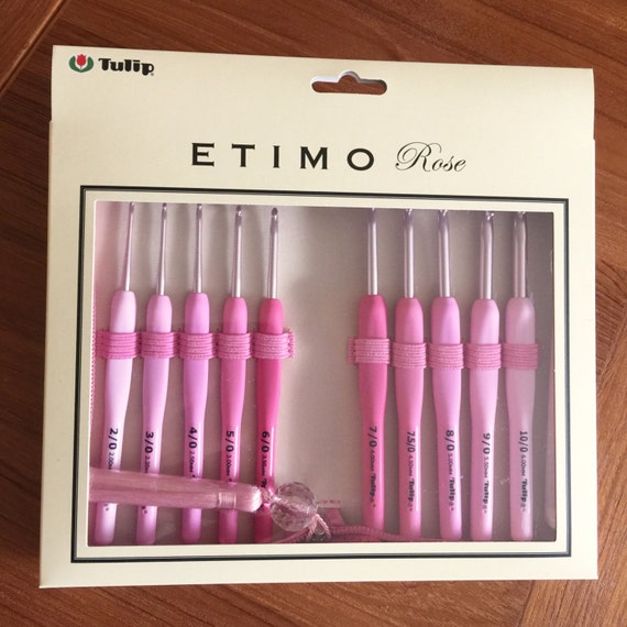 Tulip ETIMO Rose Cushion Grip Crochet Set Ter-001e Pink Large