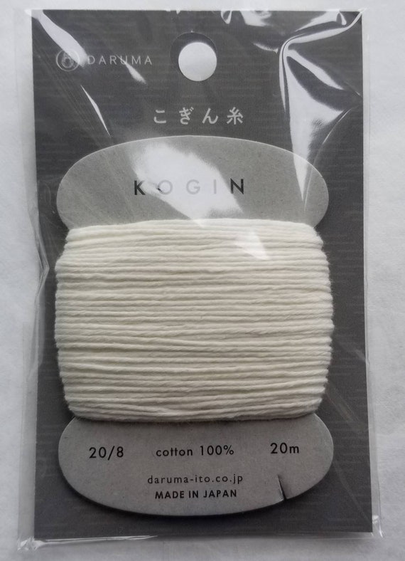 #7 Daruma Kogin Sashiko Thread Card 3 Indigo 20 Meter