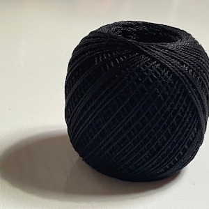 Olympus Thin Japanese Sashiko Thread cotton 80m Ball - Black ST80S-220
