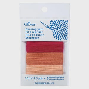 Clover Japanese Darning Yarn 3 Color Assortment #7956 PINK