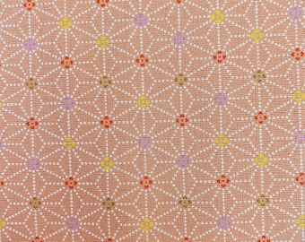 Sevenberry Dotted Asanoha stars Japanese cotton fabric 88227-1-3 pink