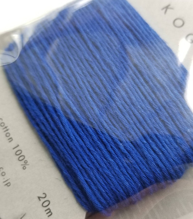 Daruma 6 ROYAL BLUE Japanese Cotton KOGIN thread 20 meter skein 20/8 image 1