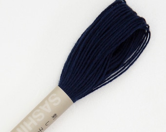 Olympus Color #11 Japanese Cotton Sashiko thread NAVY BLUE 20 meter skein