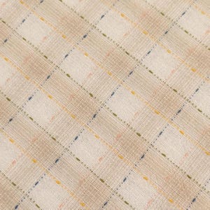 Dotted textured gingham Japanese yarn dyed cotton taupe fabric SY10633S A beige
