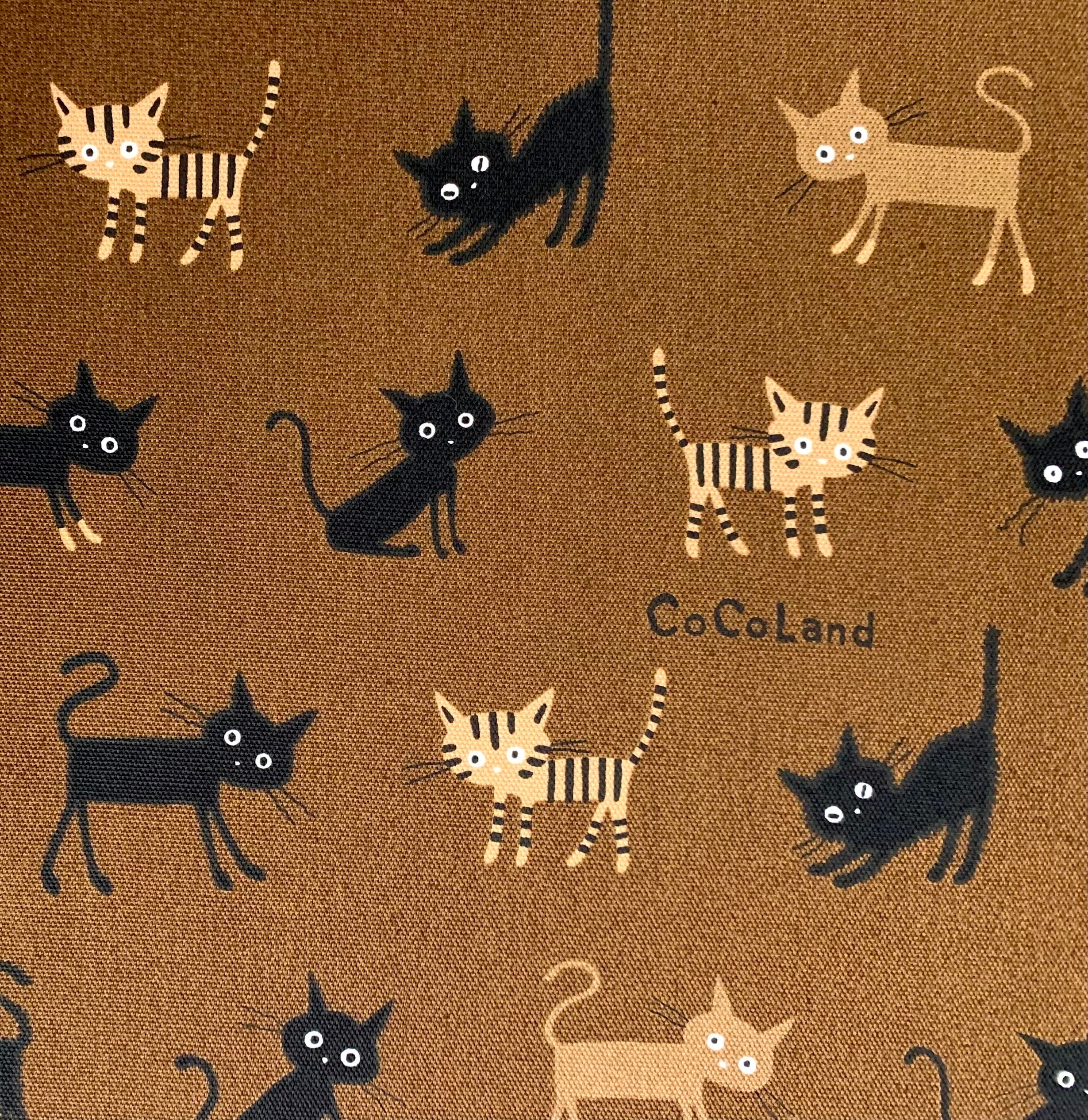 Cocoland Medium Cats Japanese Oxford Cotton Canvas Fabric H Cocoland Medium Cats Japanese Oxford Cotton Canvas Fabric H