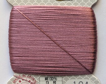 Color #194 Currant Purple Kinkame Silk Hand Sewing Thread 80 Meter