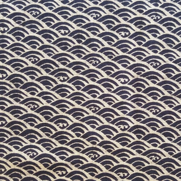 Quilt Gate Waves Indigo Japanese Quilt Cotton Fabric HR3320-13