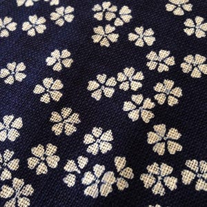 Sevenberry Cherry Blossom Sakura Japanese cotton fabric 88223-1 navy blue beige