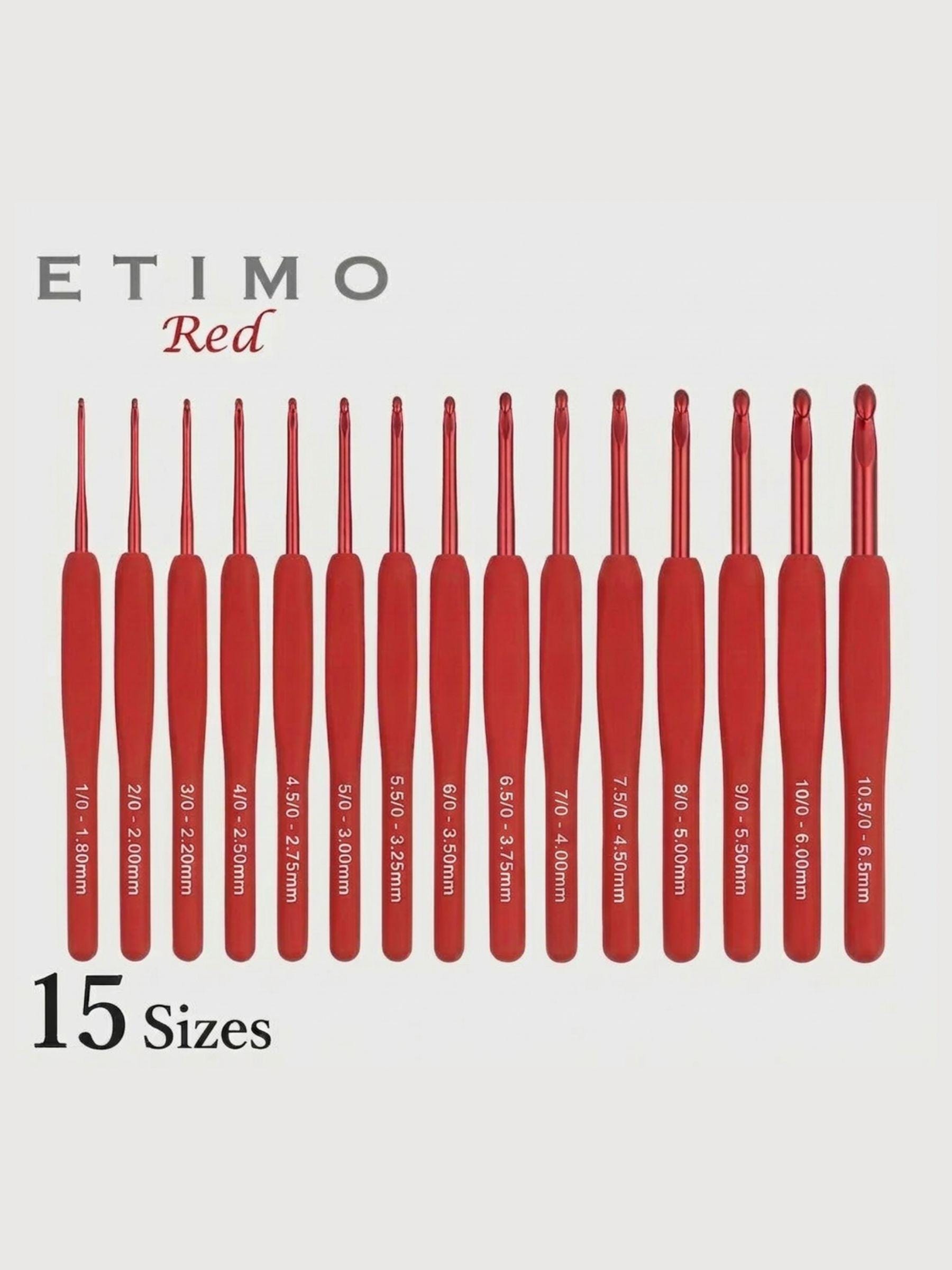 Tulip ETIMO Red Crochet Hook With Cushion Grip Assorted Sizes - Etsy