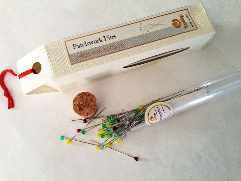 Tulip Patchwork Pins THN-075e from Hiroshima Needles Japan image 1