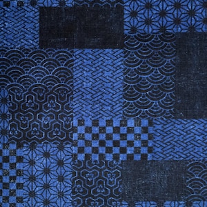 Patchwork Sevenberry Japanese cotton dobby fabric 850350-3-2 dark blue