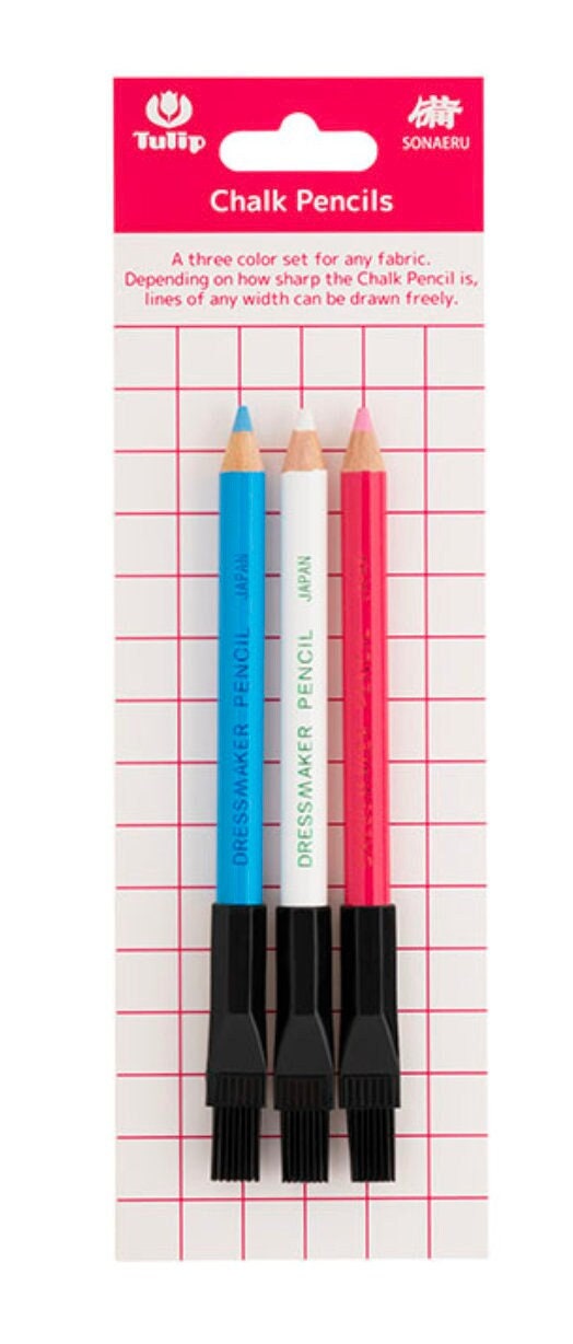 NEW Tulip SONAERU 備 3 Chalk Pencils SC-027 Pink Blue White 