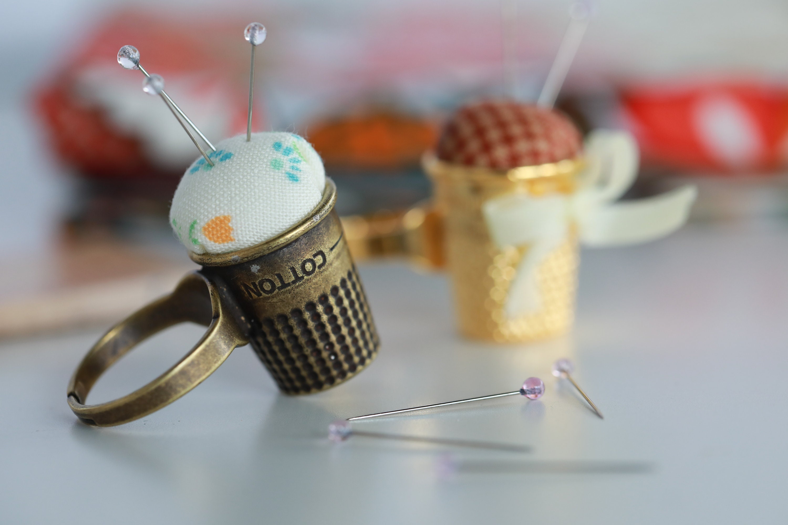 Little House Japanese Pincushion Thimble Ring - Etsy
