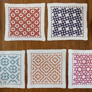 Sashiko Coaster Set Olympus SK-293 Sashiko Coaster Set Olympus SK-293