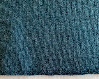 Cosmo Japanese cotton linen blend canvas fabric AD5188-261 dark peacock green