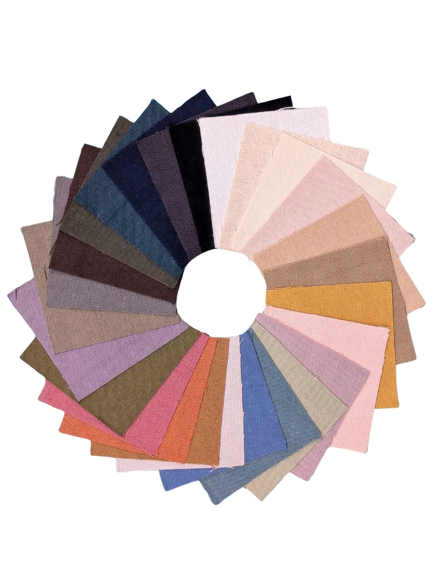 Swatches 26 Pieces Cotton Linen Blend Solid Color Cosmo Japanese