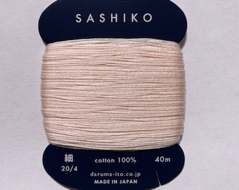 Daruma #209 CHERRY BOSSOM Japanese Cotton SASHIKO thread 40 meter skein 20/4