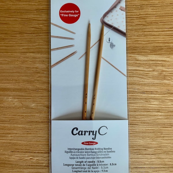 Tulip CarryC FINE GAUGE Interchangeable Bamboo Knitting Needles - choose your size