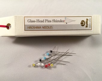 Tulip Glass-Head Pins Shizuku THN-095e from Hiroshima Needles Japan