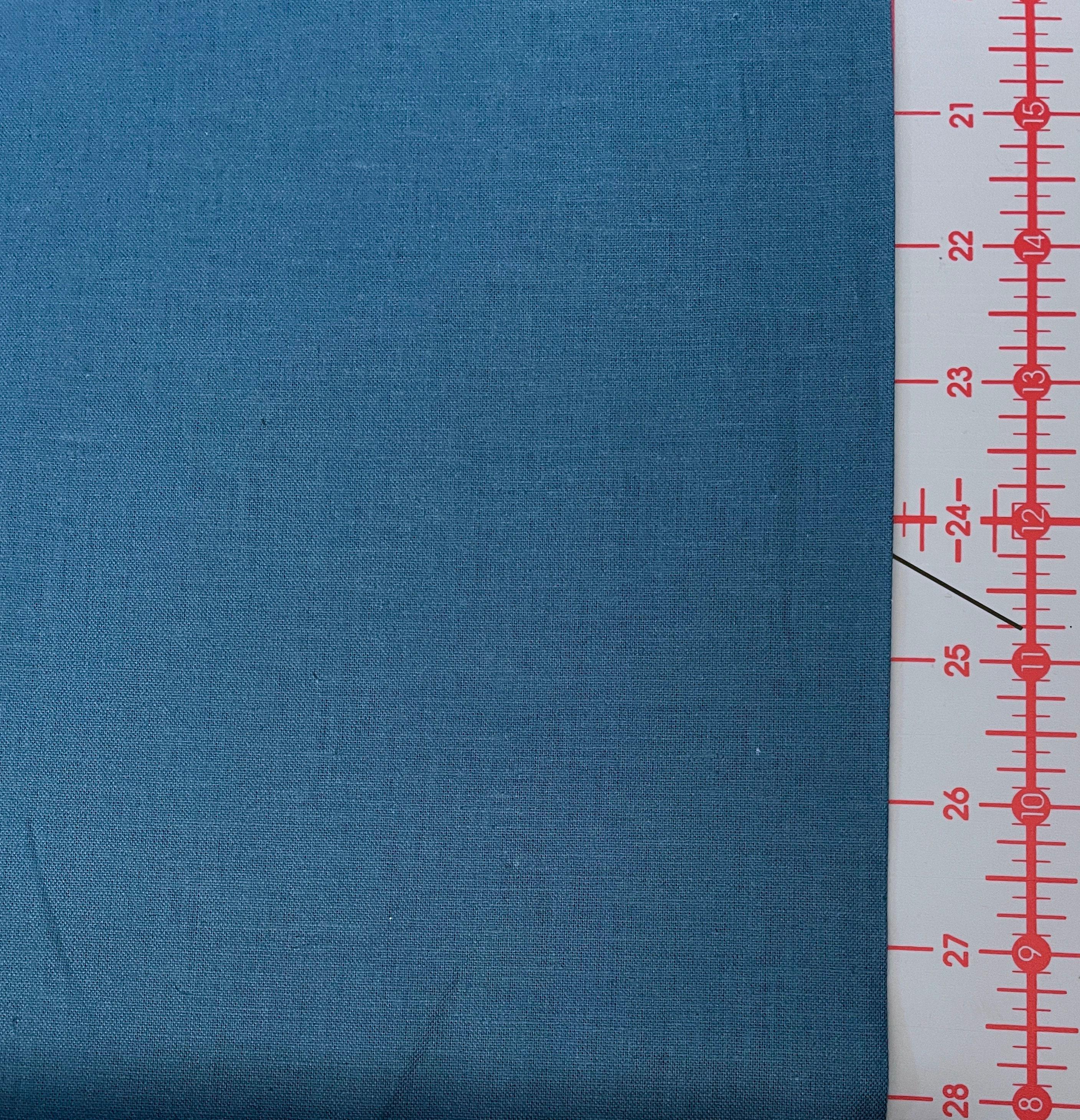 Koizumi Momen-t Solids in Bahama Blue Cotton Linen Fabric
