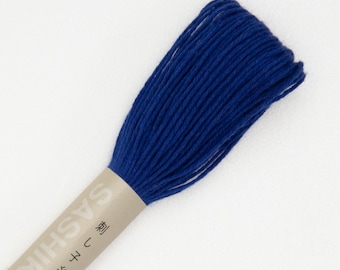 Olympus Color #18 Japanese cotton sashiko thread INDIGO BLUE 20 meters