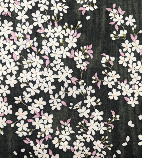 Sakura Blossoms Kobayashi Japanese Dobby Cotton Fabric KTS