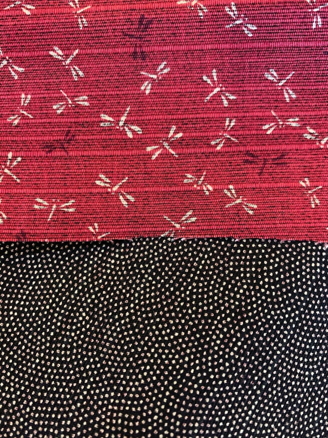 Double Sided Dragonfly and Same-komon Japanese Shantung Cotton