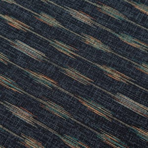 Morikiku Arrows in indigo blue Japanese cotton dobby fabric M17000 B22