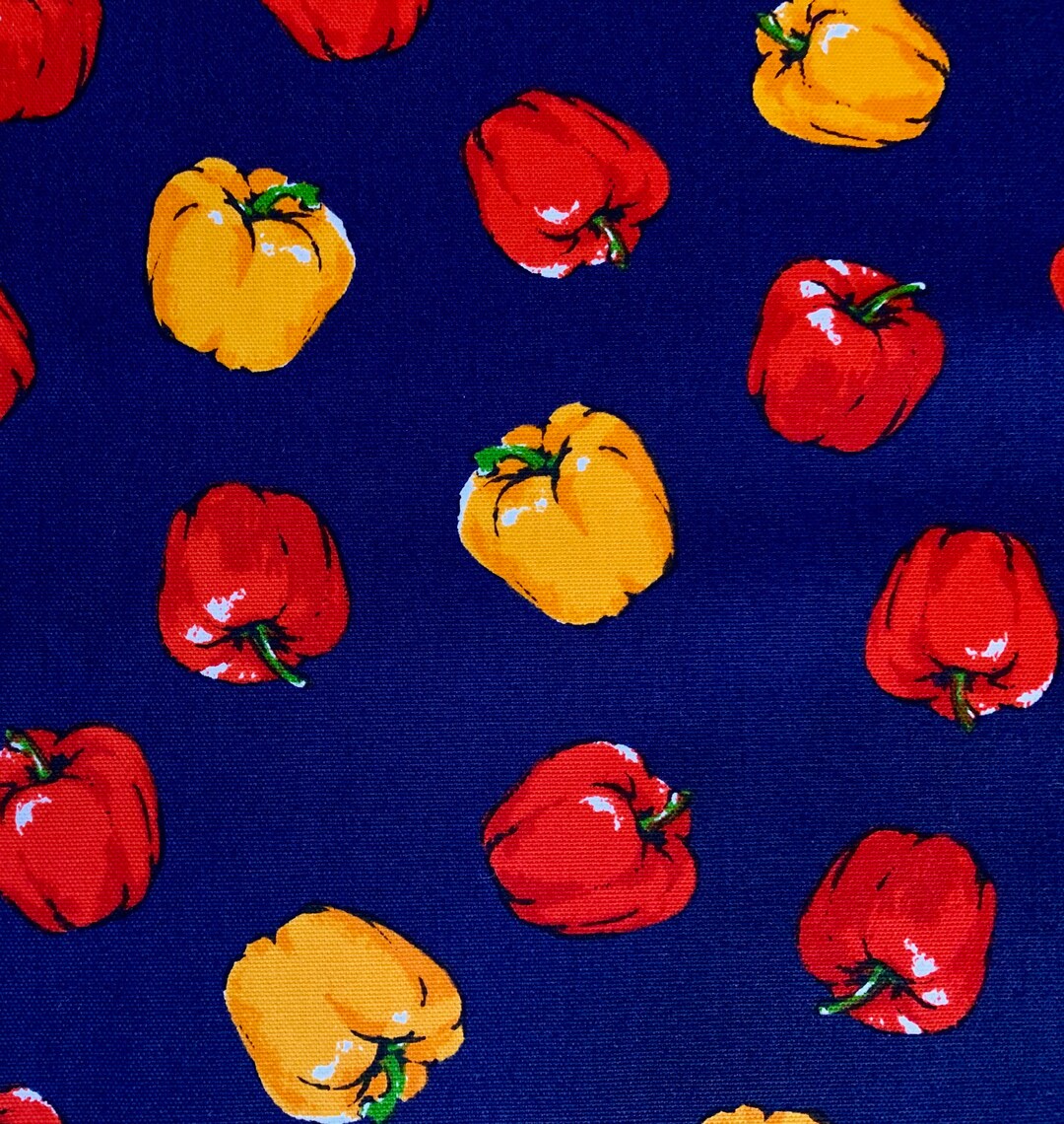 SALE Sevenberry Bell Peppers Japanese Cotton Fabric 85028624 Blue Red