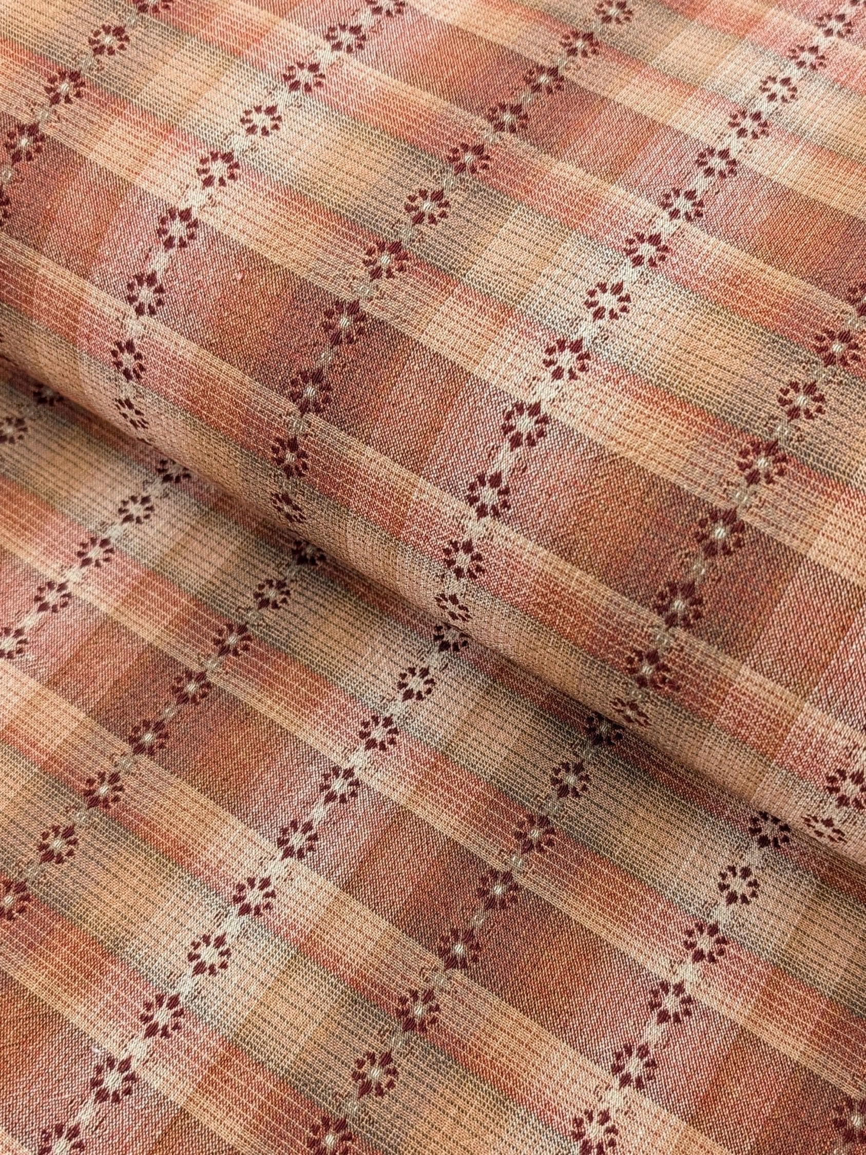 Daisy Chain Glen Check Plaid Japanese Yarn Dyed Cotton Fabric