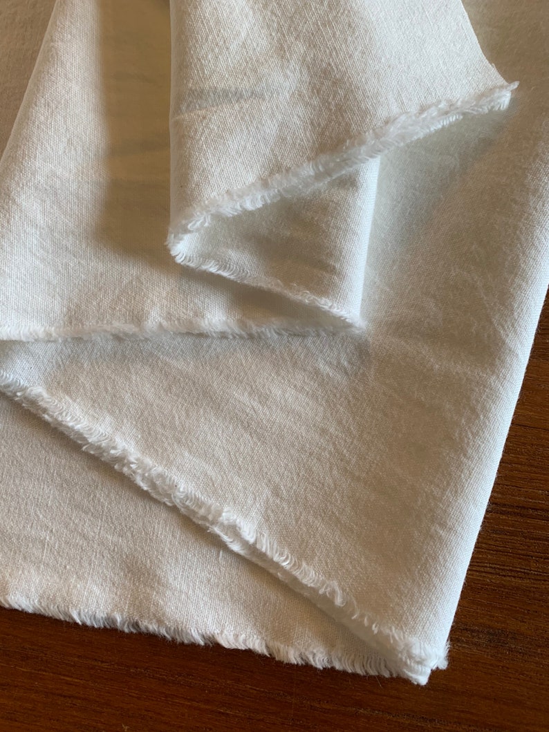 Cosmo bright white Japanese cotton linen blend canvas AD5188-OW
