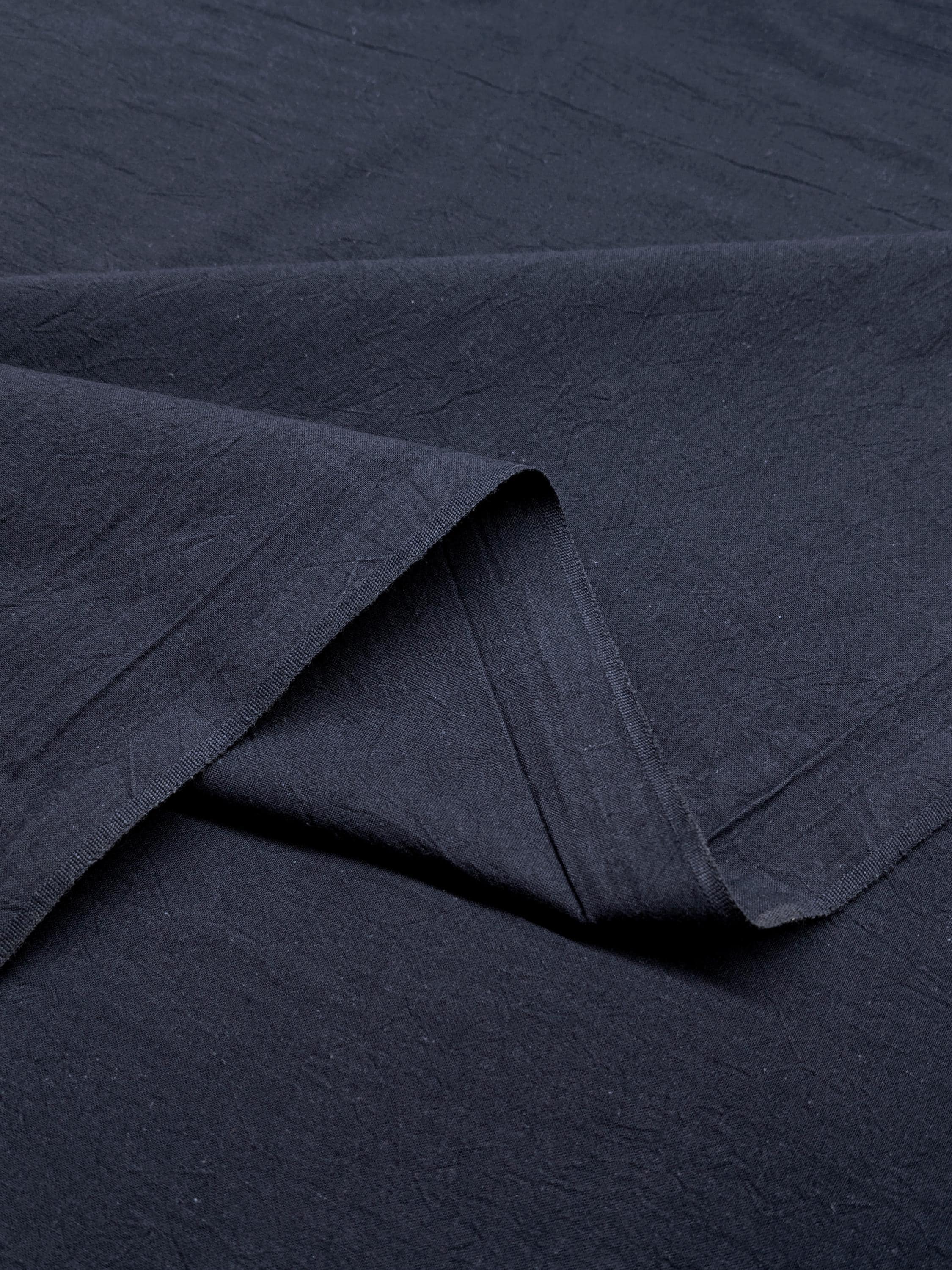 Indigo Navy Blue Crinkle Cotton Fabric Cosmo Japanese Quilting